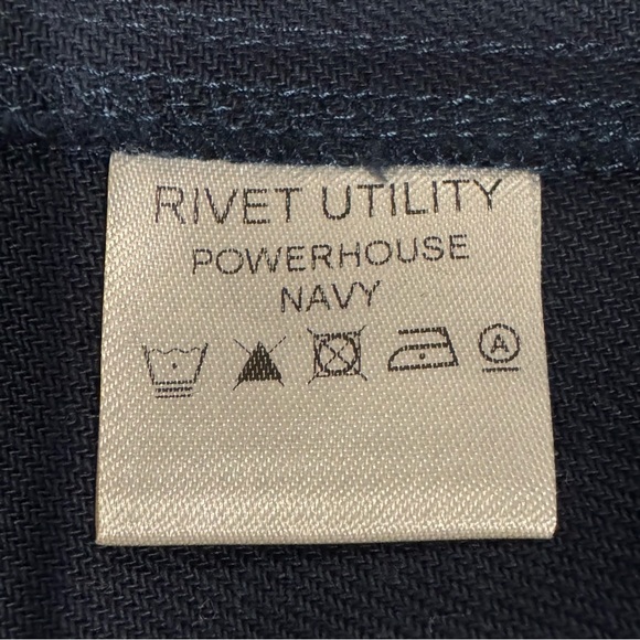 Rivet Utility Dynamo stretch organic cotton jumpsuit powerhouse navy blue NWOT - Picture 13 of 14